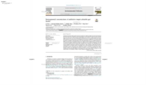 Environmental concentrations of antibiotics impair zebrafish gut health*